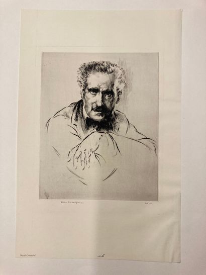 Emil Orlik (1870-1932) Gustav Mahler. With: Toscanini engraved by Heintzelmann
Etching,...