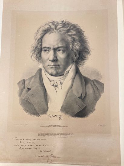 BEETHOVEN/GREVEDON (1776-1860) Ludwig van Beethoven, after the original portrait...