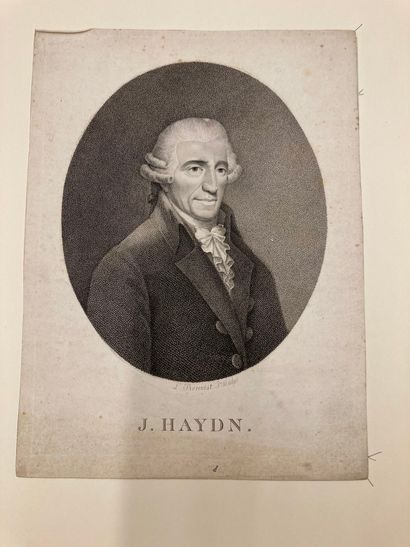 JOSEPH HAYDN Réunion de neuf portraits de Haydn
Par Darcis, L. Benoist, Fonrouge,...
