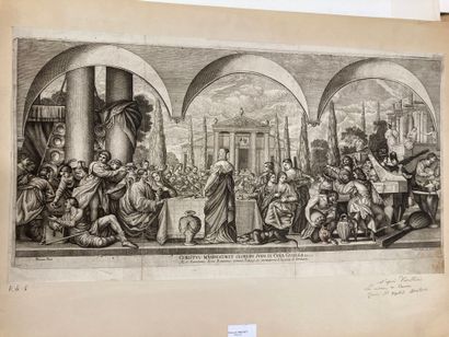 Martial DESBOIS (1630-1700) Noces de Cana avec des musiciens, d'après Varotarius
Eau-forte...