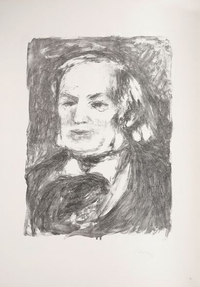 Pierre-Auguste RENOIR (1841-1919) Richard Wagner, vers 1900
Lithographie sur Japon....