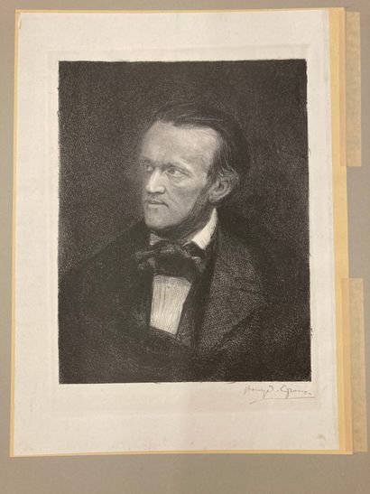 Henry de GROUX (1866-1930) Richard Wagner
Deux épreuves différentes. Lithographies...