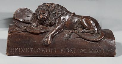 null Monument du lion de Lucerne exécuté en souvenir des Suisses morts aux Tuileries...