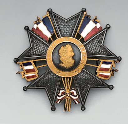 null Silver and gold enamelled grand-croix plaque of the order of the Legion of Honour,...