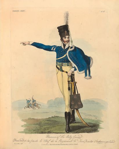 EBEN (Frédéric, Baron d') The Swedish Army. London, Vo­gel, s.d., in-folio, demi-maroquin...