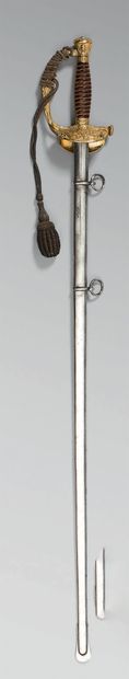 null Épée d'officier général modèle à ciselures de type 1817, garde en laiton ciselée...