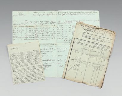 null A handwritten service record of M. Jacques Bernard de Vigier, lieutenant de...