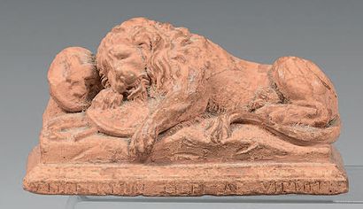 null Monument du lion de Lucerne exécuté en souvenir des Suisses morts aux Tuileries...