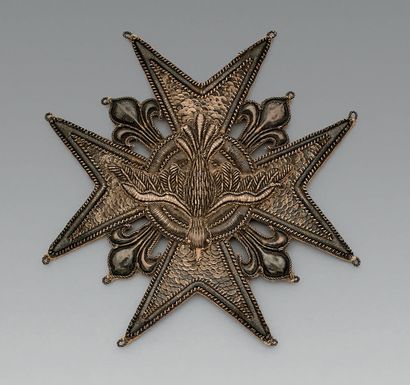 null Plate of the order of the Holy Spirit having belonged to the Marshal Mortier...