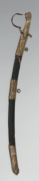Officer's sabre, oriental style guard entirely...