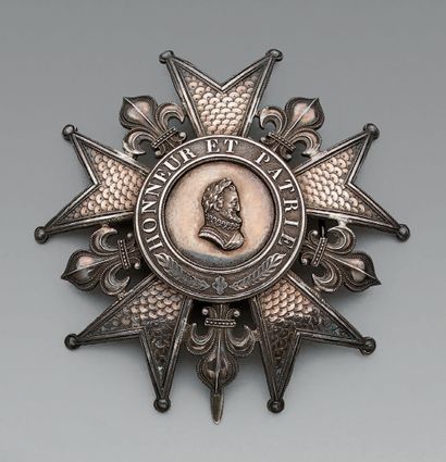 null Plaque de grand officier de l'ordre de la Légion d'honneur en argent ; branches...