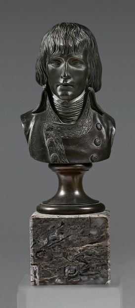 Giuseppe Ceracchi (1751/1801), d'après buste du général Bonaparte, vers 1801, bronze...
