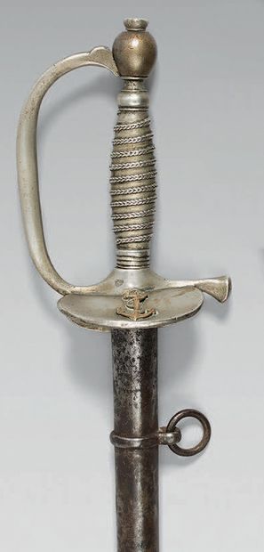 null Épée de sous-officier rengagé d'infanterie de marine modèle 1887, garde en métal...