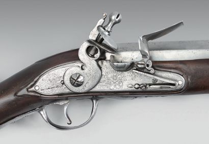 null Très rare fusil, espingole, de la marine royale, à silex, d'époque Louis XIV:...