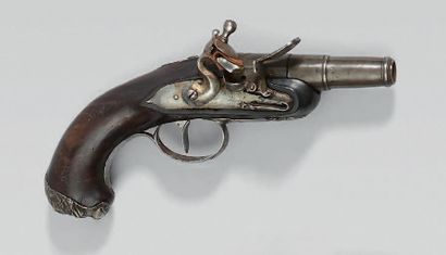 null Petit pistolet d'officier de marine à silex modèle de poche (ou de basque),...