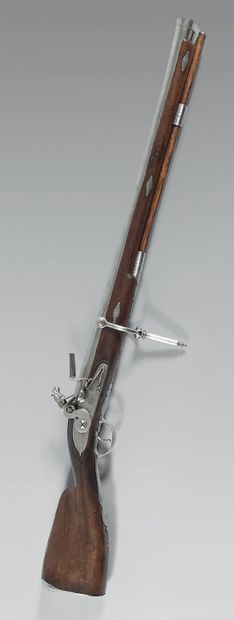 null Très rare fusil, espingole, de la marine royale, à silex, d'époque Louis XIV:...