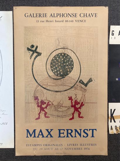 null Max ERNST (1891-1976) Affiche lithographiée pour l exposition « Max Ernst 

Estampes...