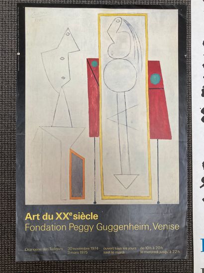 null Pablo PICASSO (1881-1973) Affiche « Art du XXe siècle Fondation Peggy Guggenheim,...