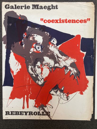 null Paul REBEYROLLE (1926-2005) Affiche lithographiée pour l exposition 

« coexistences...