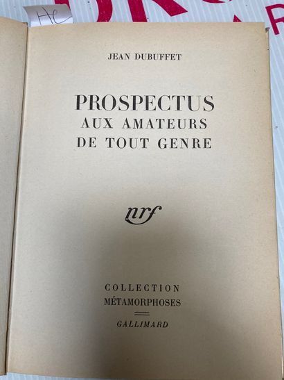 null Lot de volumes divers dont

Fautrier , uvres par Jean Paulhan; Paul Eluard,...