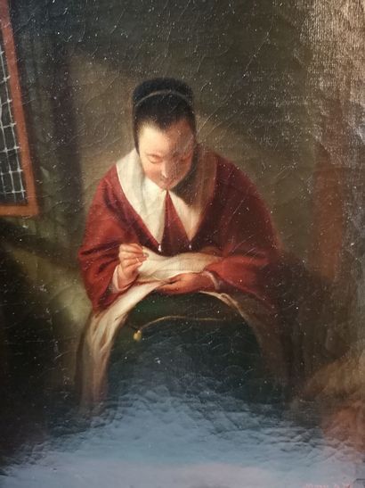 null Dans le goût de la Hollande XIXème siècle



Femme assise



Huile sur toile



Dim.:...