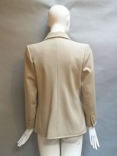 null YVES SAINT LAURENT Rive Gauche. Lot de trois vestes : Veste cintrée en gabardine...