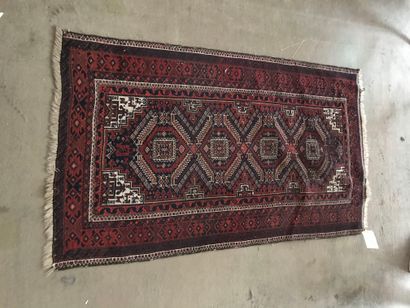 null Set of 4 Persian, Bukhara or Caucasus rugs (worn)

a red and blue background...