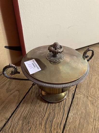  Covered silver bowl on pedestal or dragee...