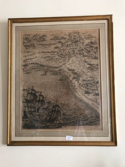 Jacques CALLOT 
Naval battles 
Three engravings...