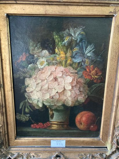 null School of the XIXth century

Pair of still lifes

Two oils on panel

31 x 23,5...