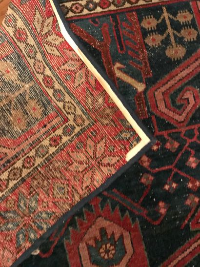 null Small Caucasian carpet, blue background (stains, wear, accidents)

H : 176 -...