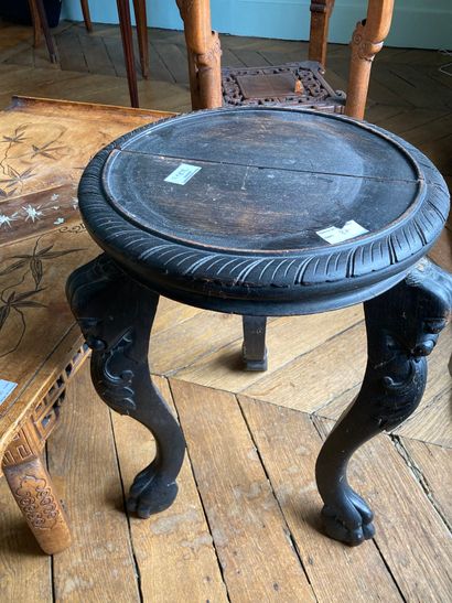  Lot including a coffee table in the Viardot style (H : 30 - W : 78 - D : 52 cm),...