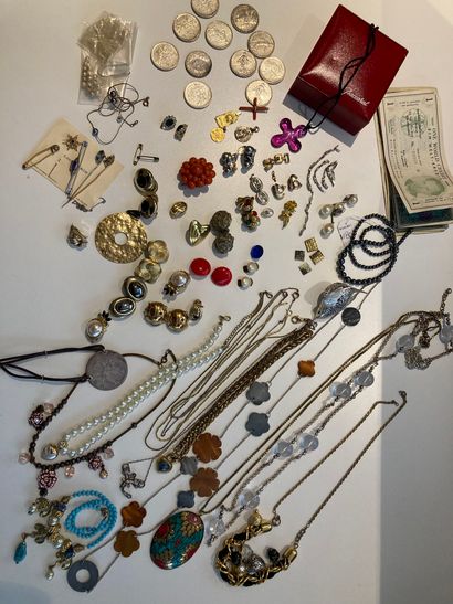 null Lot of small jewels, fake jewels and various, coral brooch

Lot sold as is