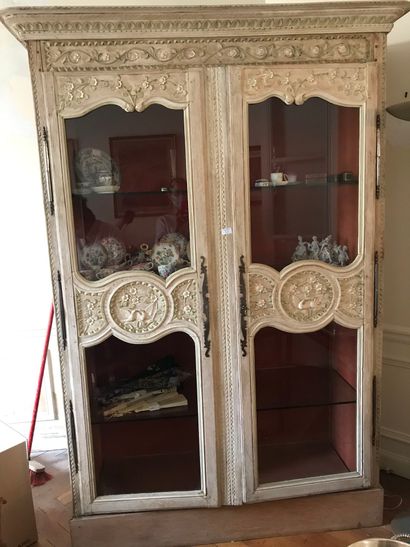 Cupboard transformed into a showcase on a...