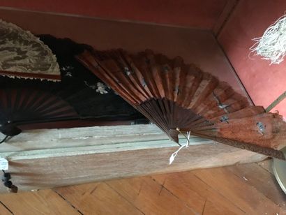  14 various fans 
One of the 18th century 
Lot sold as is