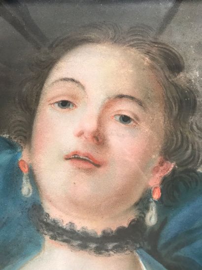  D'après R. CARREIRA 
Portrait de femme 
Pastel. Mouillures 
41 x 32 cm 
Lot vendu...