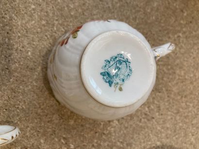  Lot of various ceramics of which part of coffee service with floral decoration on...
