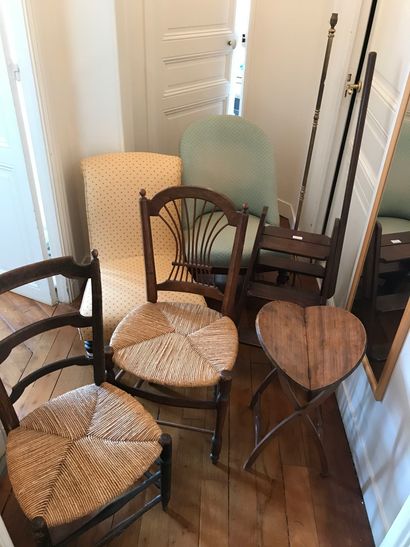 Lot of furniture including two armchairs,...