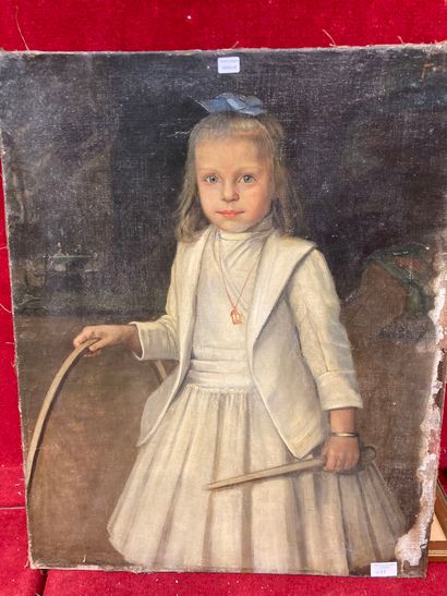 null Ecole française de la fin du XIXème siècle 


Portrait de fillette au cerceau


Huile...