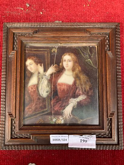null Miniature double portrait de femme 


style du XVIIème (fendue)


10 x 10 cm


Ref...