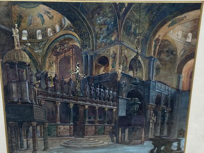 null N. F. ESCALIER (XIXème siècle)

Intérieur de la Basilique Saint-Marc de Venise...