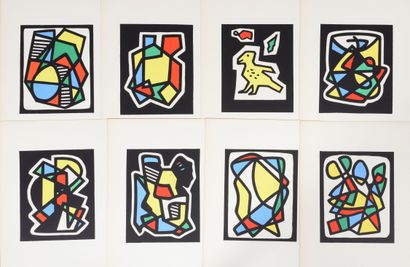 null Emile LAHNER (1893 - 1980) - Formes. - Portfolio de 16 planches en couleurs...