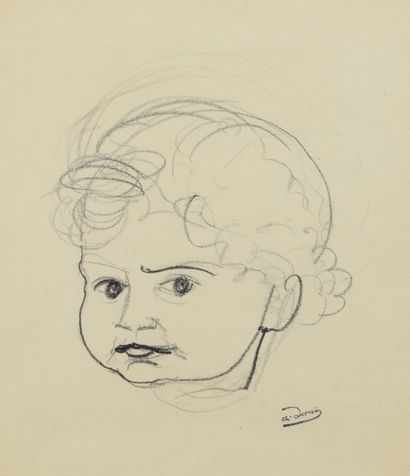 null André DERAIN (1880 - 1954) - Boby - Quatre dessins au crayon noir, deux à l...