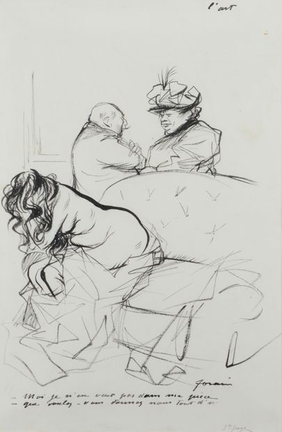 null Jean-Louis FORAIN (1852 - 1931) - I don't want it in my room - Drawing in ink,...