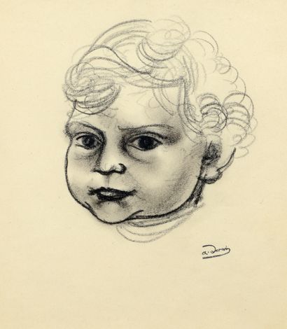 null André DERAIN (1880 - 1954) - Boby - Quatre dessins au crayon noir, deux à l...