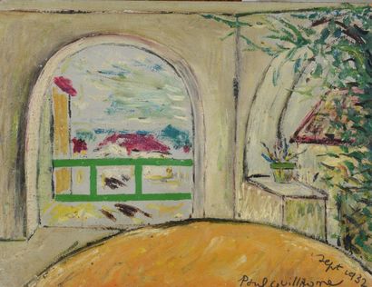 null Paul GUILLAUME (1891 - 1942) - Paysage - Intérieur - Quatre huiles, trois sur...