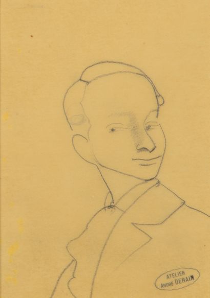 null André DERAIN (1880 - 1954) - Portraits divers - Six dessins dont deux sur papier...