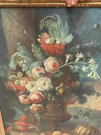 null Ecole française vers 1800

Nature morte au bouquet de fleurs et au perroquet...