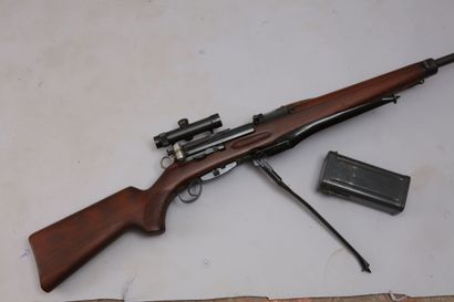null Schmidt Rubin ZFK55 calibre 7,5 x 55 Swiss (n°2468). Rifled barrel of 65 cm...