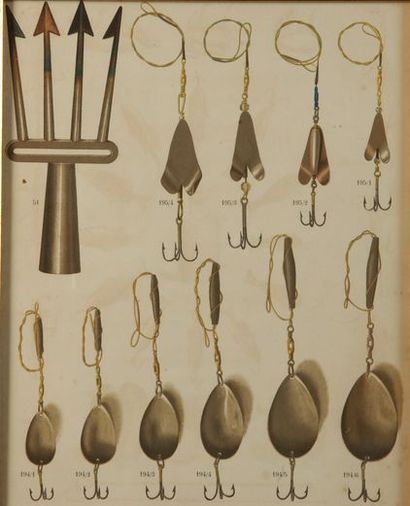 null A. ROBILLARD. Catalogue circa 1900. Fouëne and spoons. Rare lithographed plate...